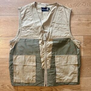 Browning Hunting Shooting Vest, Men's Sz Large, Tan And Green